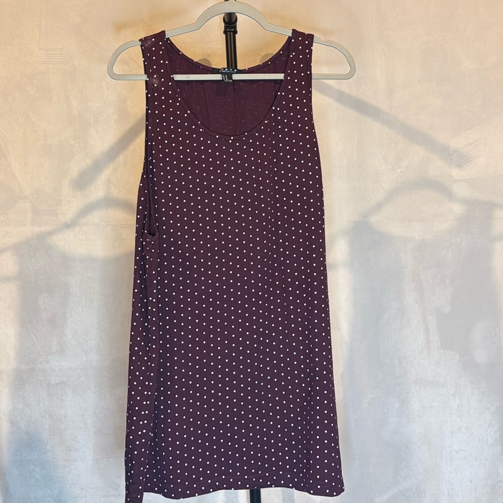 21Men Maroon Polka Dot Tank Top – Men’s Size XL, Like New